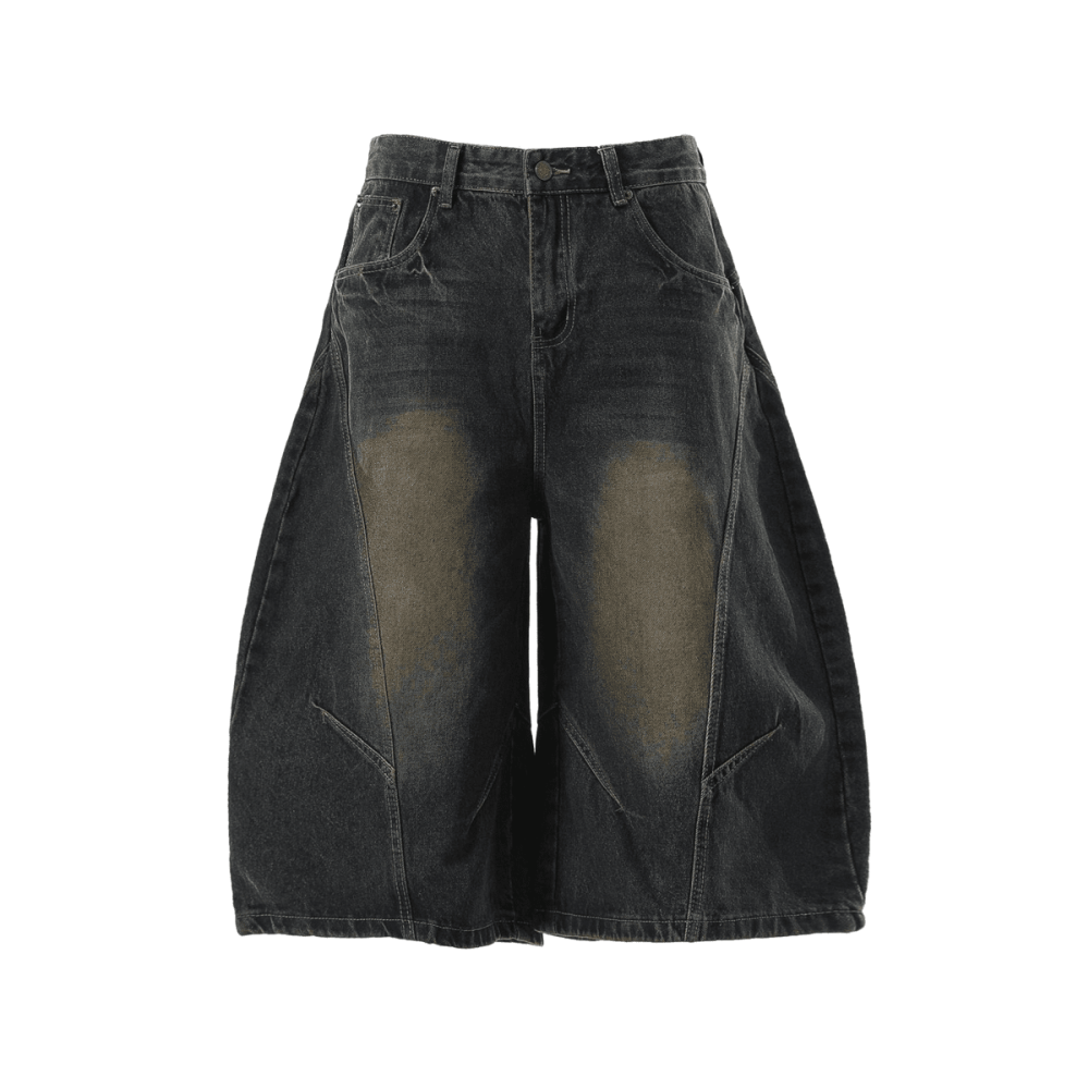 Minerva Curved Denim Shorts