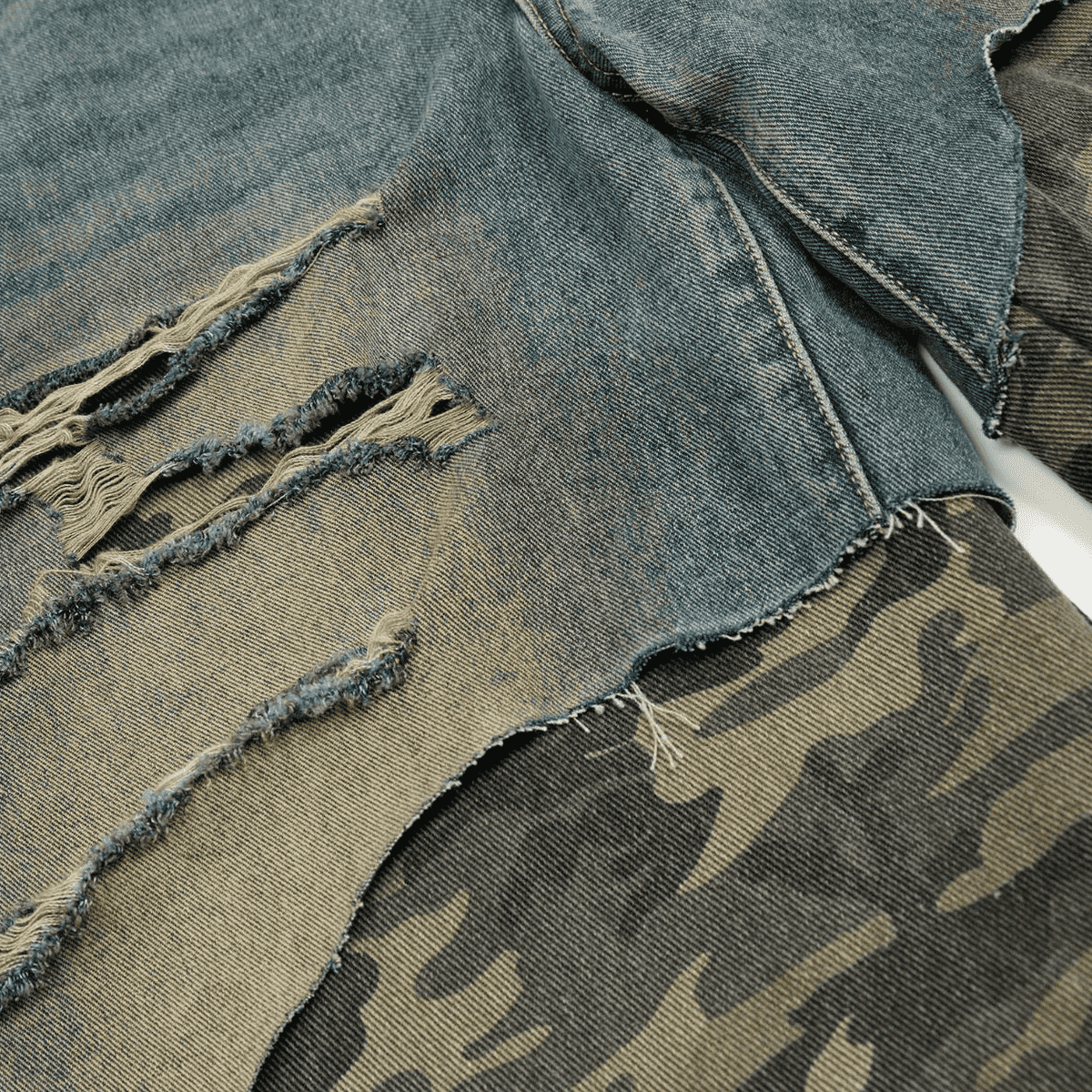Minerva Camo Denim Shorts