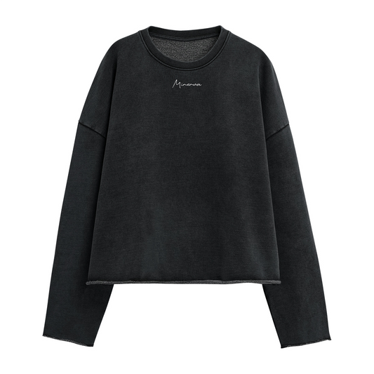 Minerva Washed Crop Sweatshirt