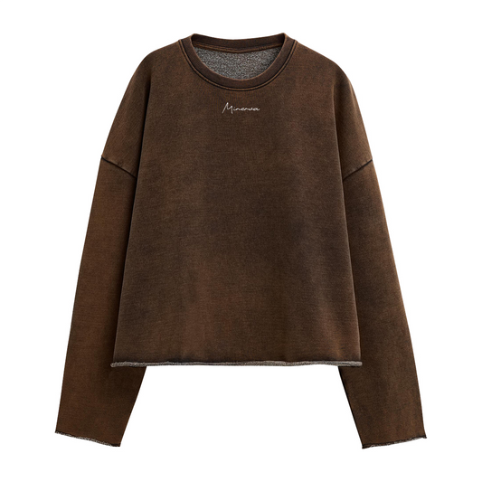 Minerva Washed Crop Sweatshirt