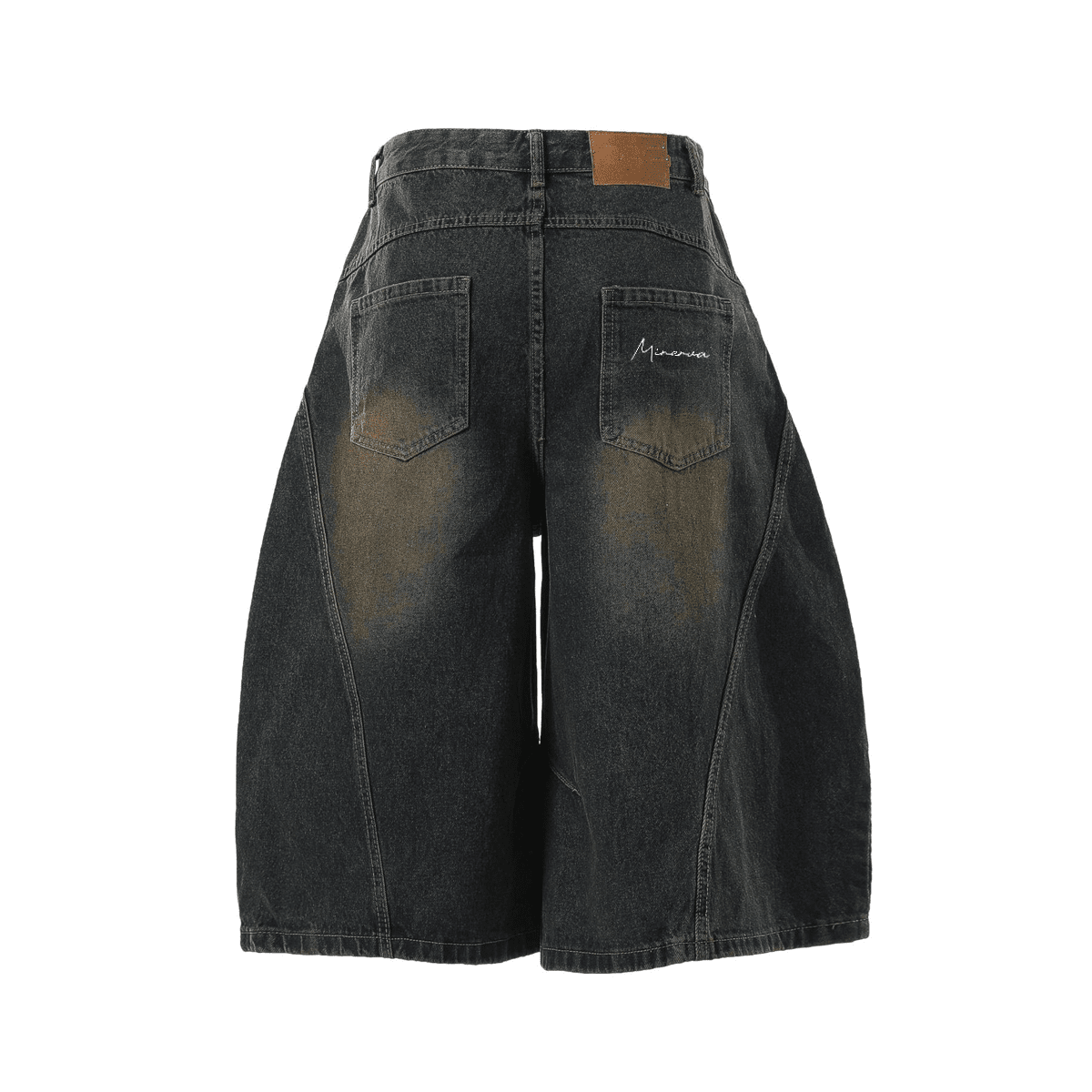 Minerva Curved Denim Shorts