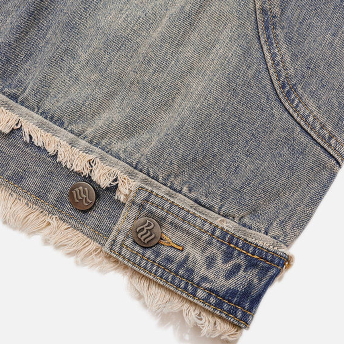 Minerva Fuzzy Denim Hoodie