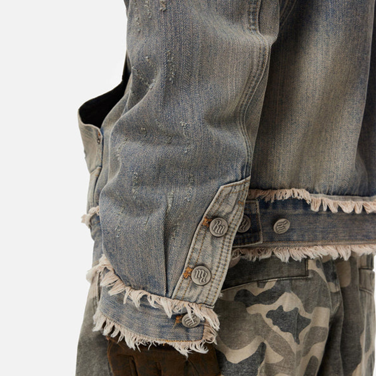 Minerva Fuzzy Denim Hoodie