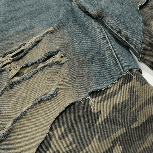 Minerva Camo Denim Shorts
